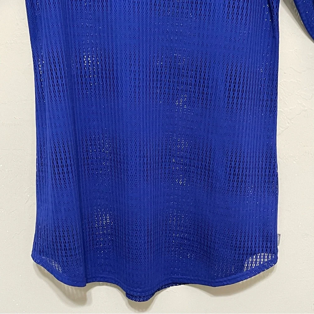 O'Neill Mesh Cover Up Mini Dress Beach Vacation Pool Resort Royal Blue Size XS/S